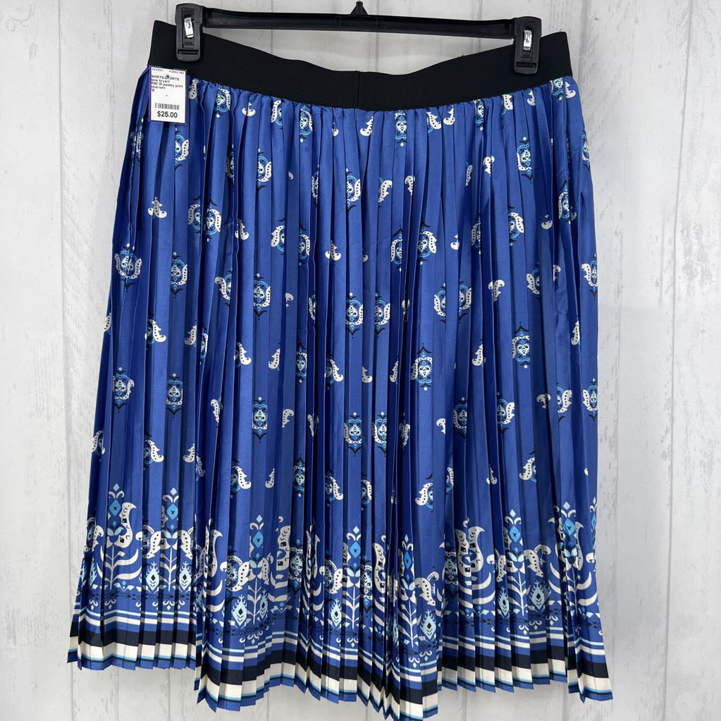 R90 18 paisley print pleated skirt