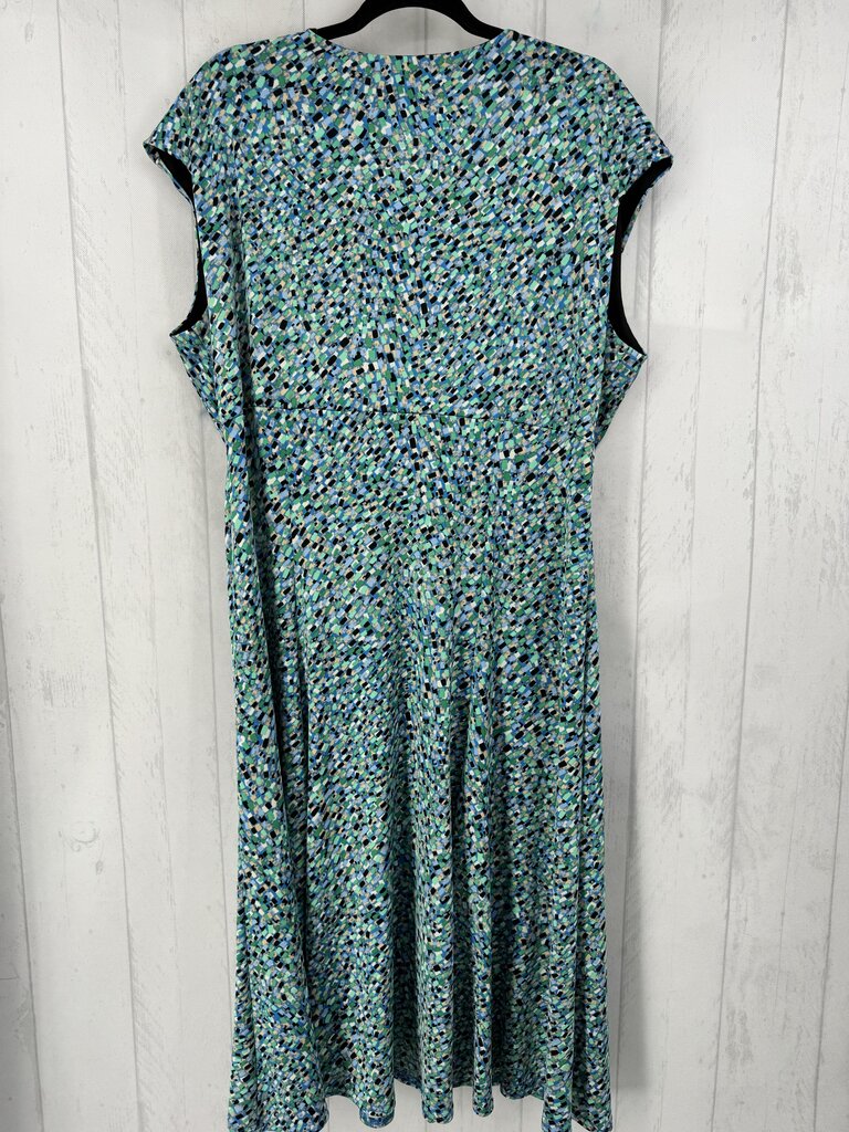 20w printed v-neck slvls dress