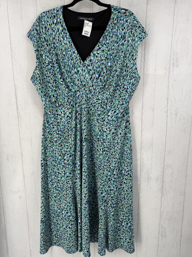 20w printed v-neck slvls dress