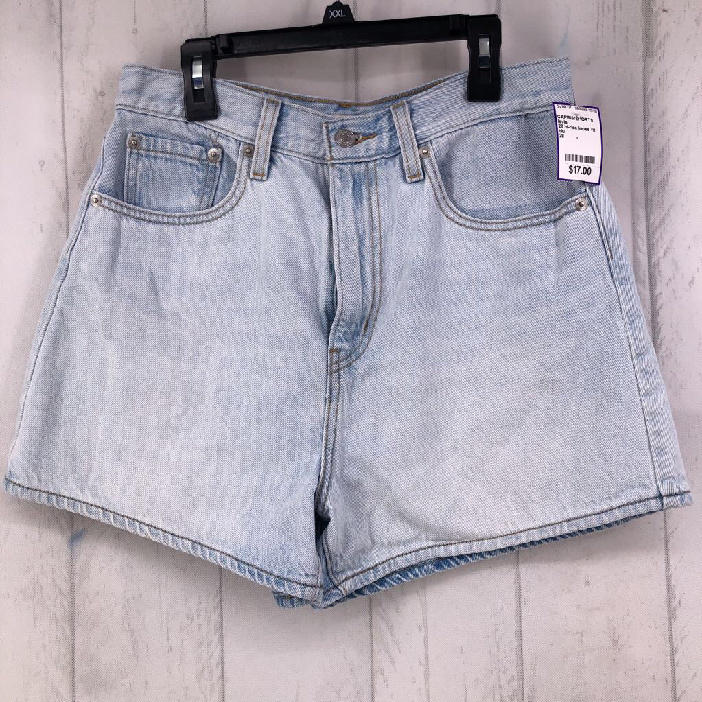 28 hi-rise loose fit jean shorts