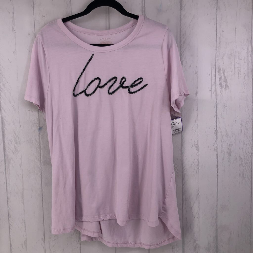 18/20 scoop neck s/s tee (love)