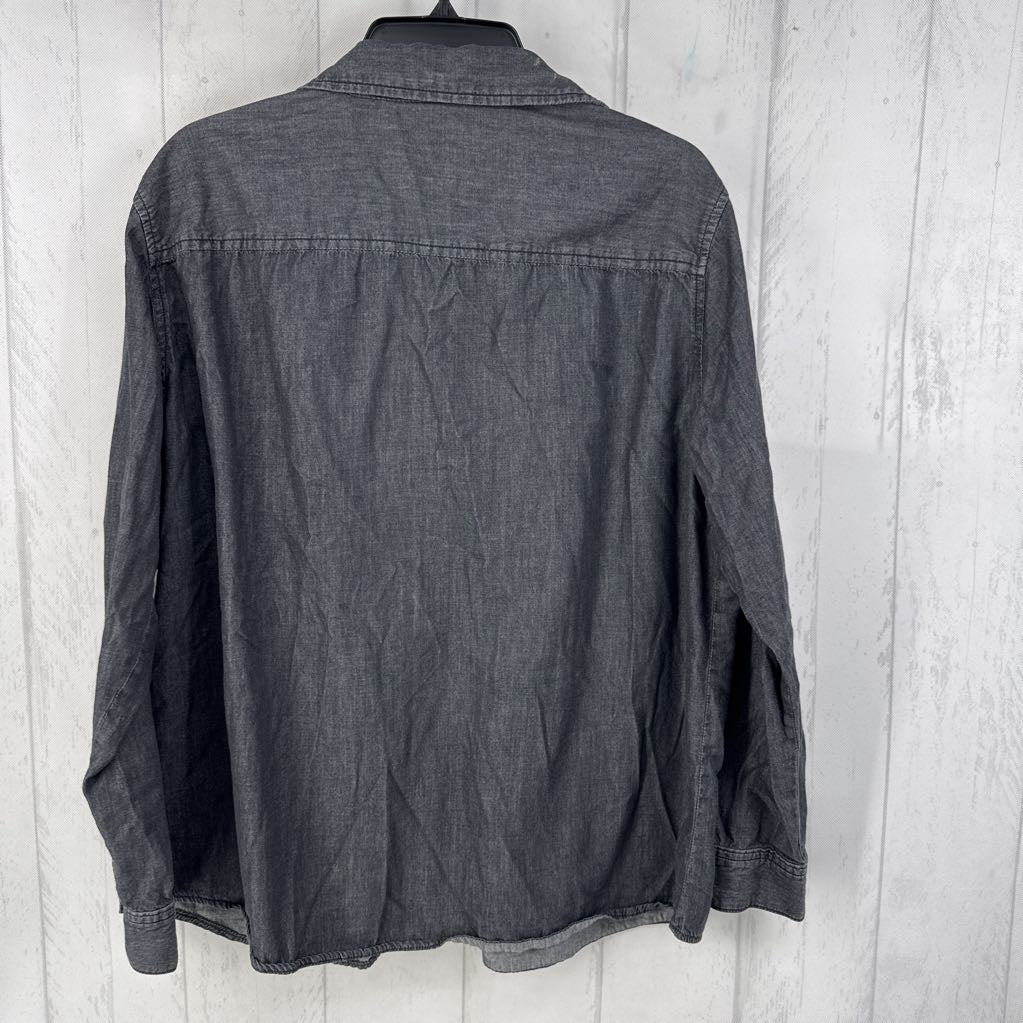 XL denim button down l/s top