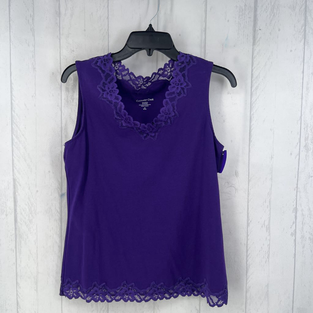 M lace trim basic cami