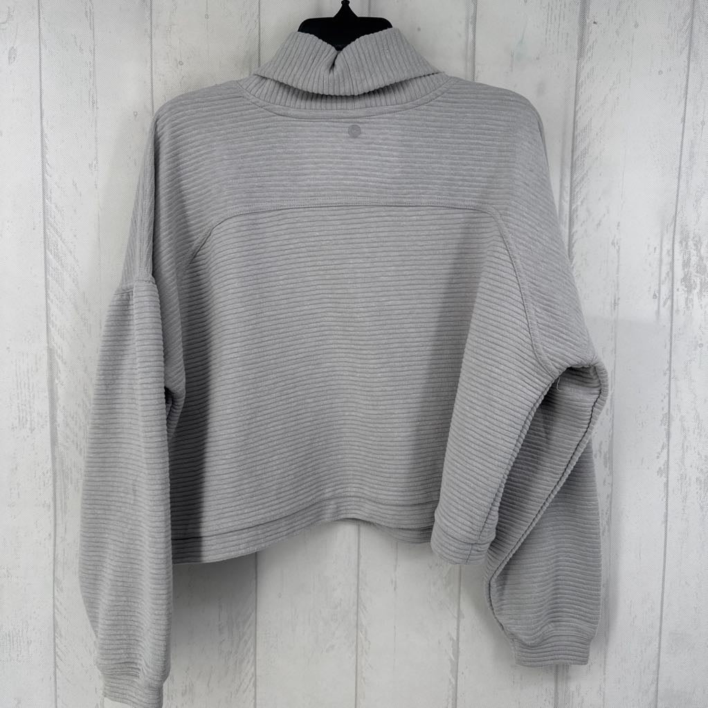 M l/s ribbed cowl neck top
