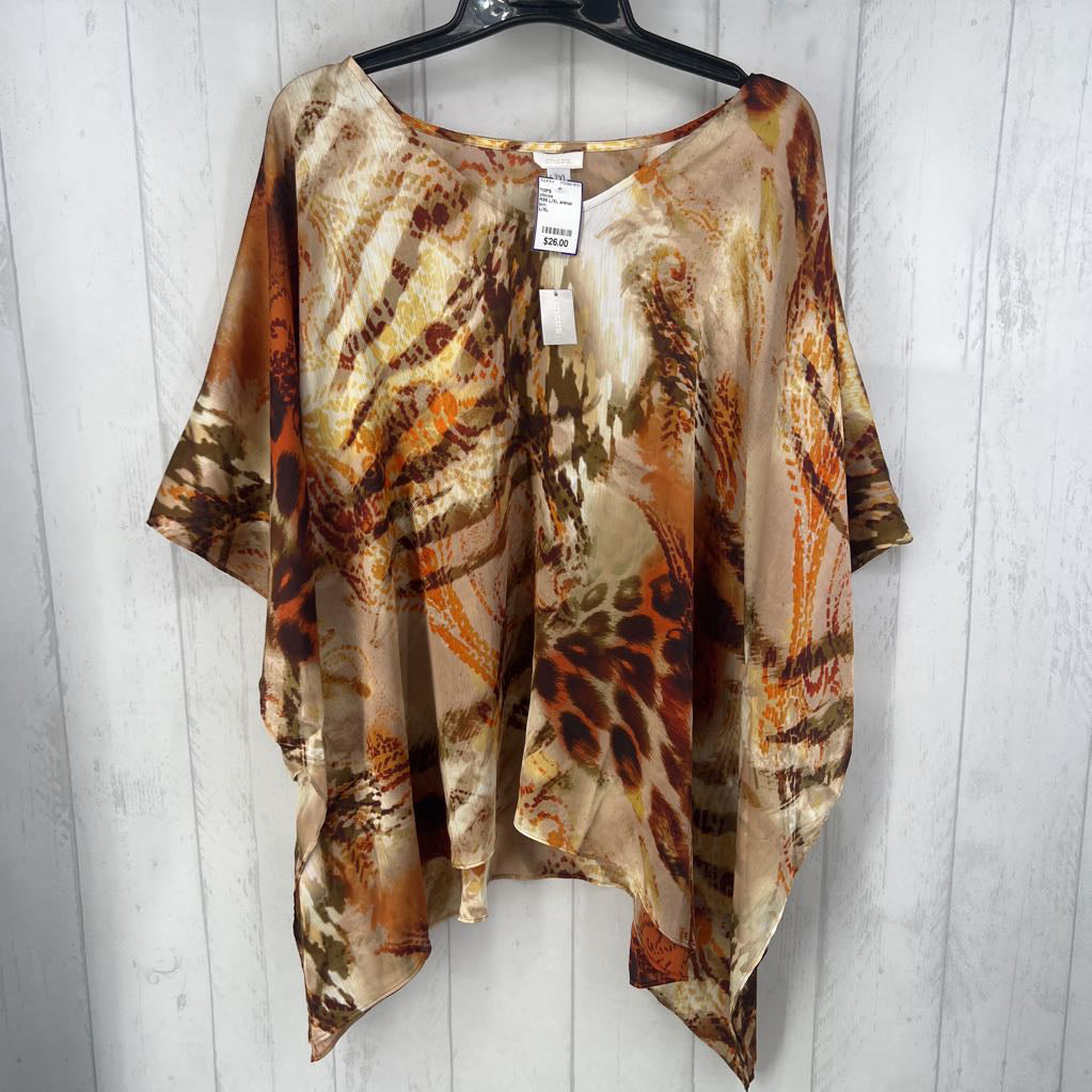 R89 L/XL animal print poncho