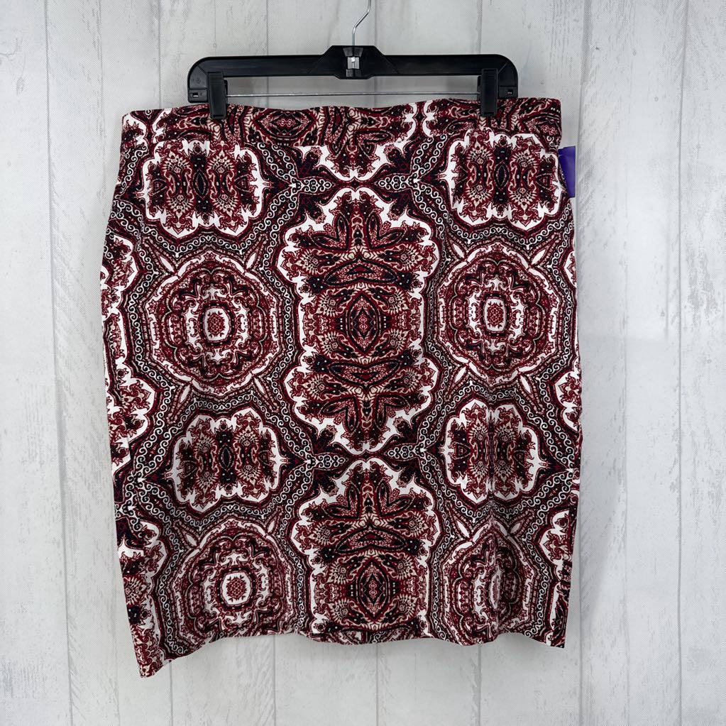 R64 18 damask print skirt