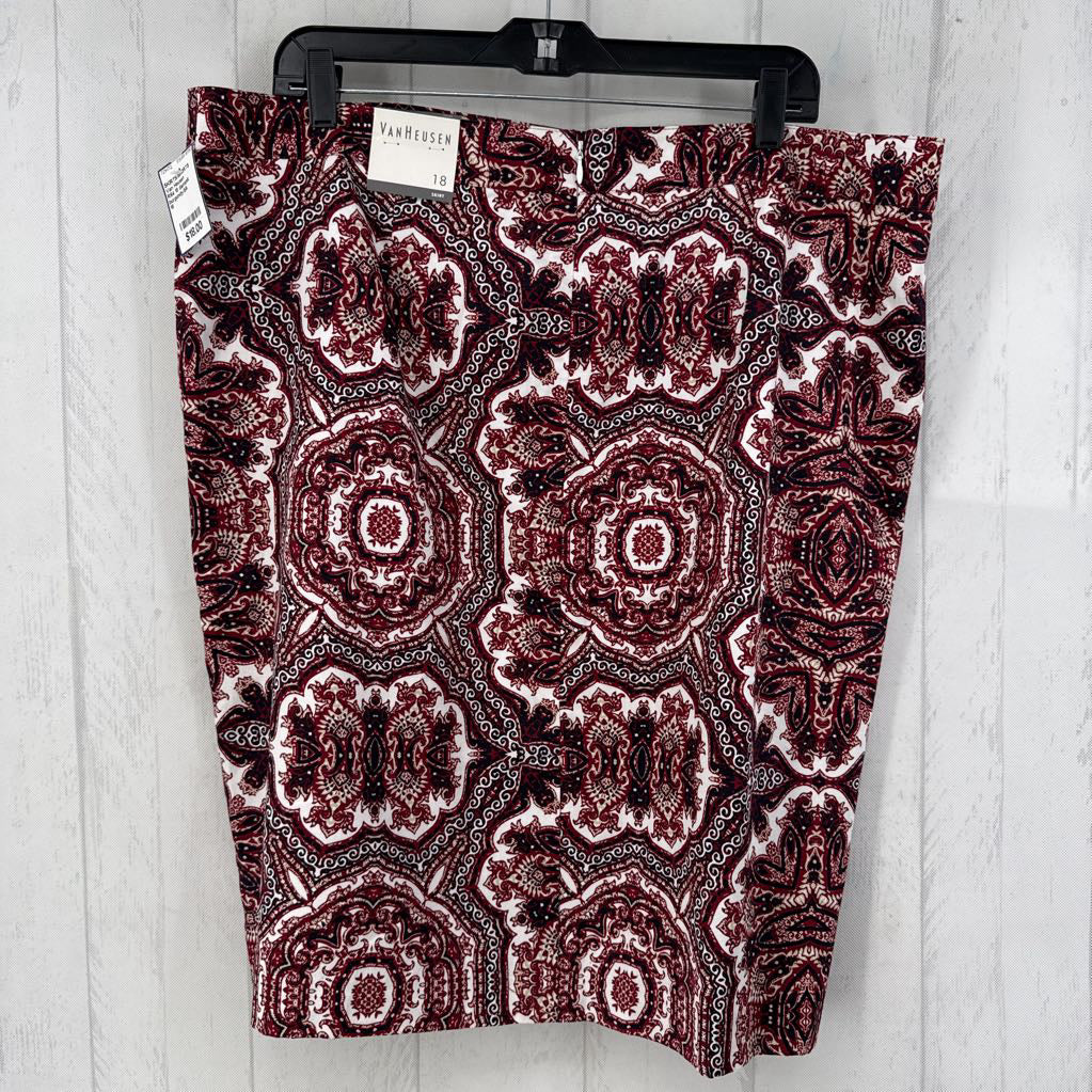 R64 18 damask print skirt