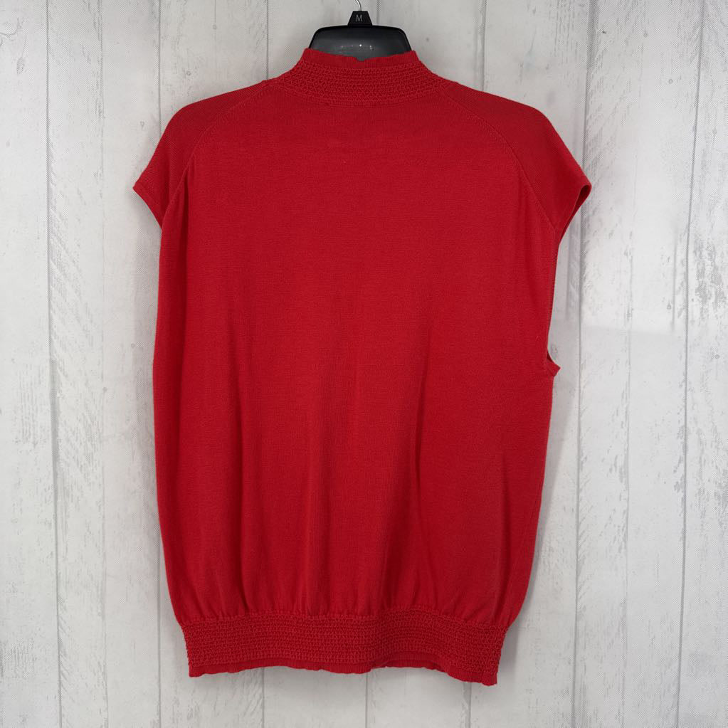 L mock neck sweater top