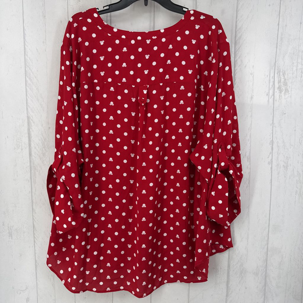 R50 4X minnie mouse print tab slv top