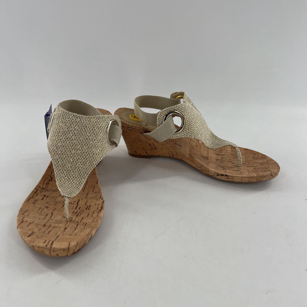 7 wedge heel ankle strap sandal