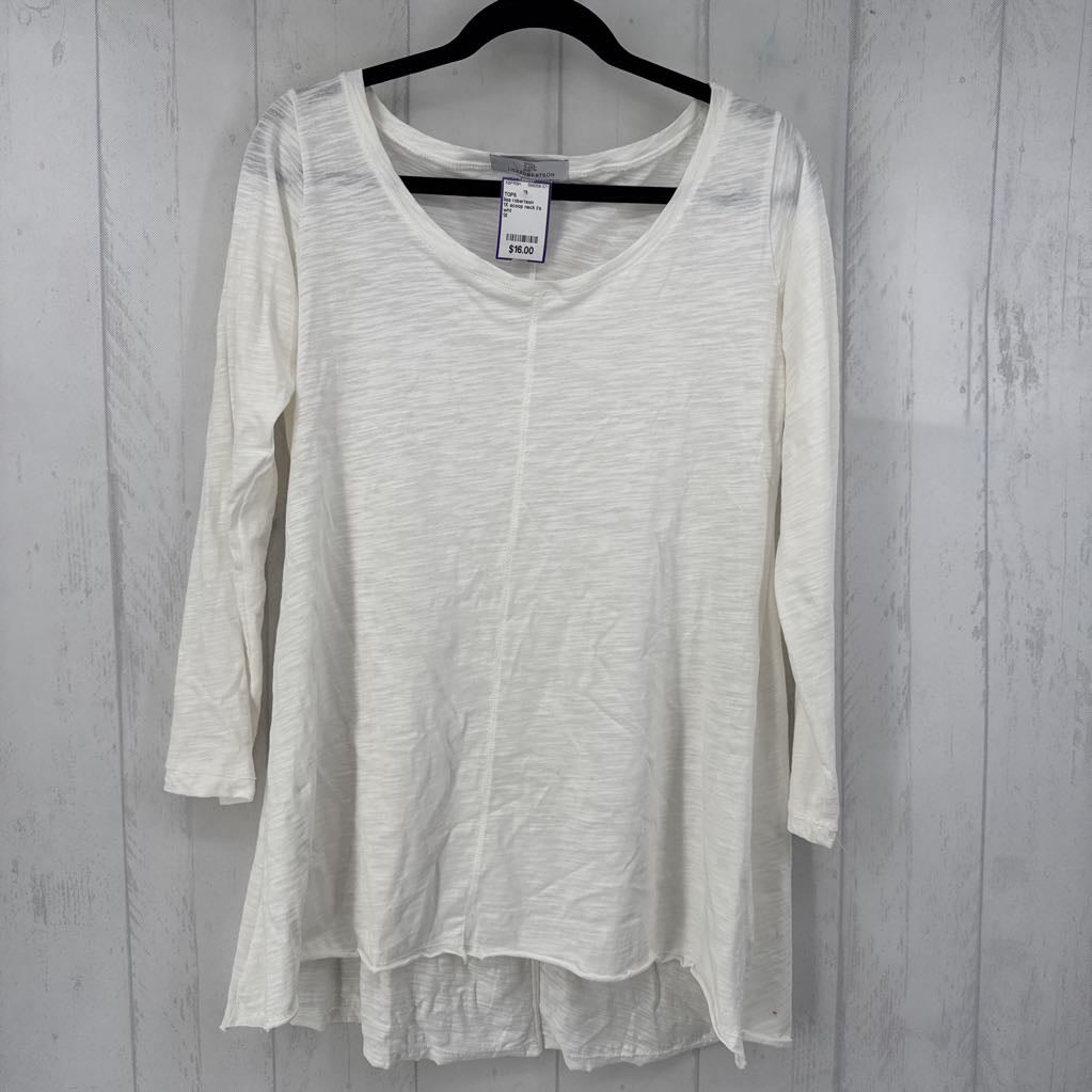 1X scoop neck l/s tee