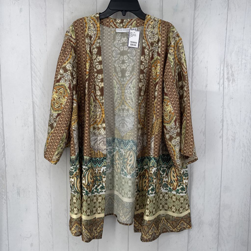 Lp mixed print ruana