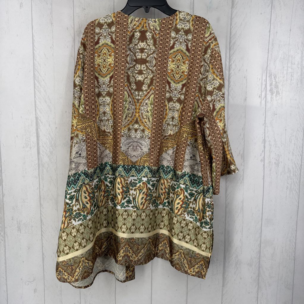 Lp mixed print ruana