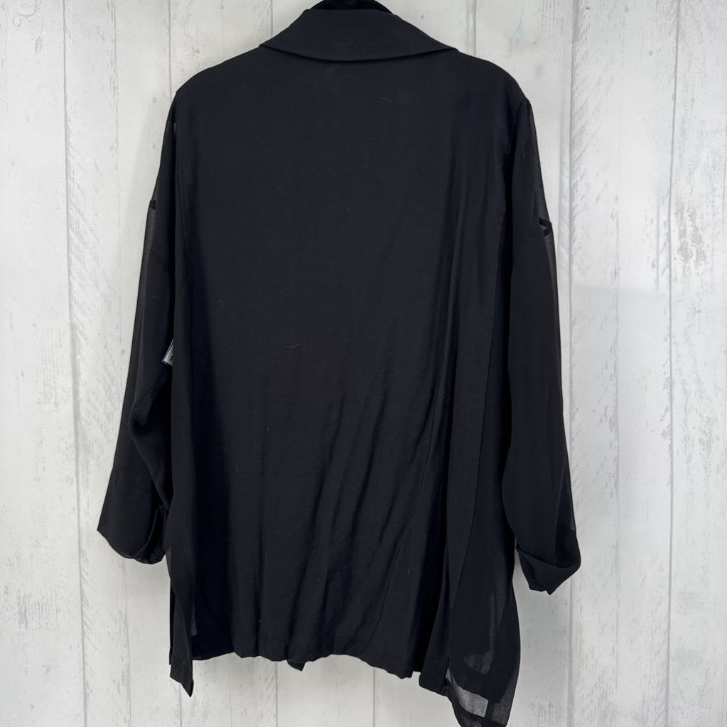 L lightweight w/sheer blazer