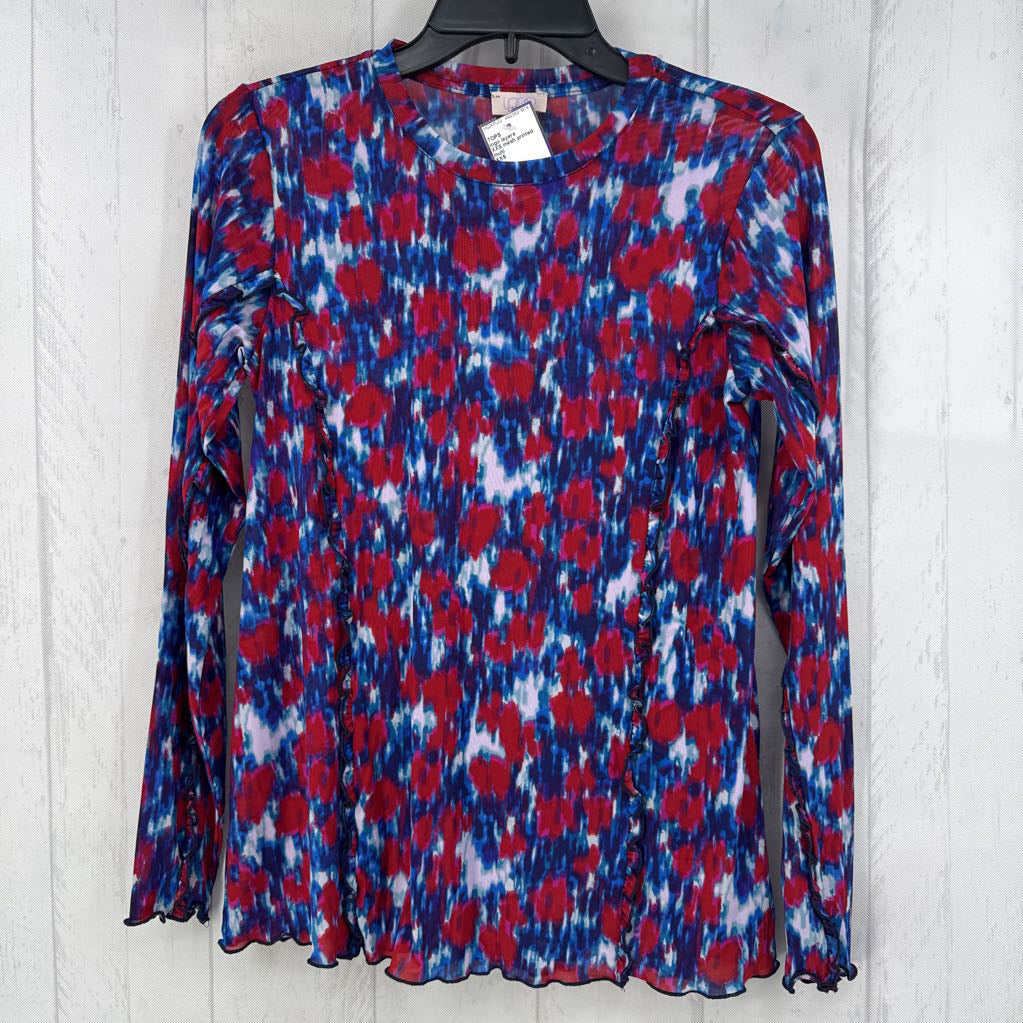 XXS mesh printed l/s top