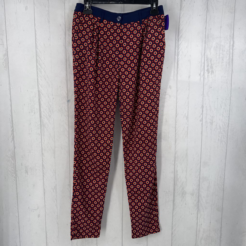 S printed slim leg trouser