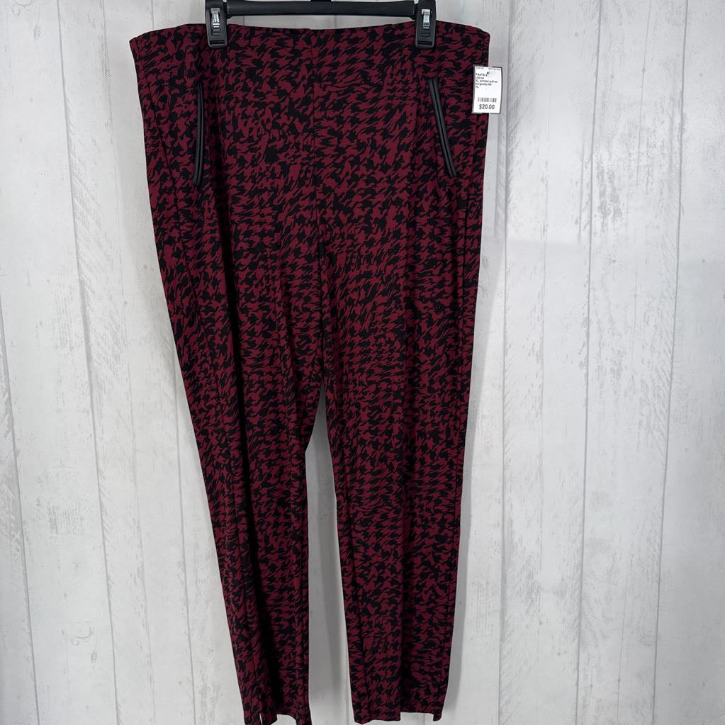 XL printed pull-on pant