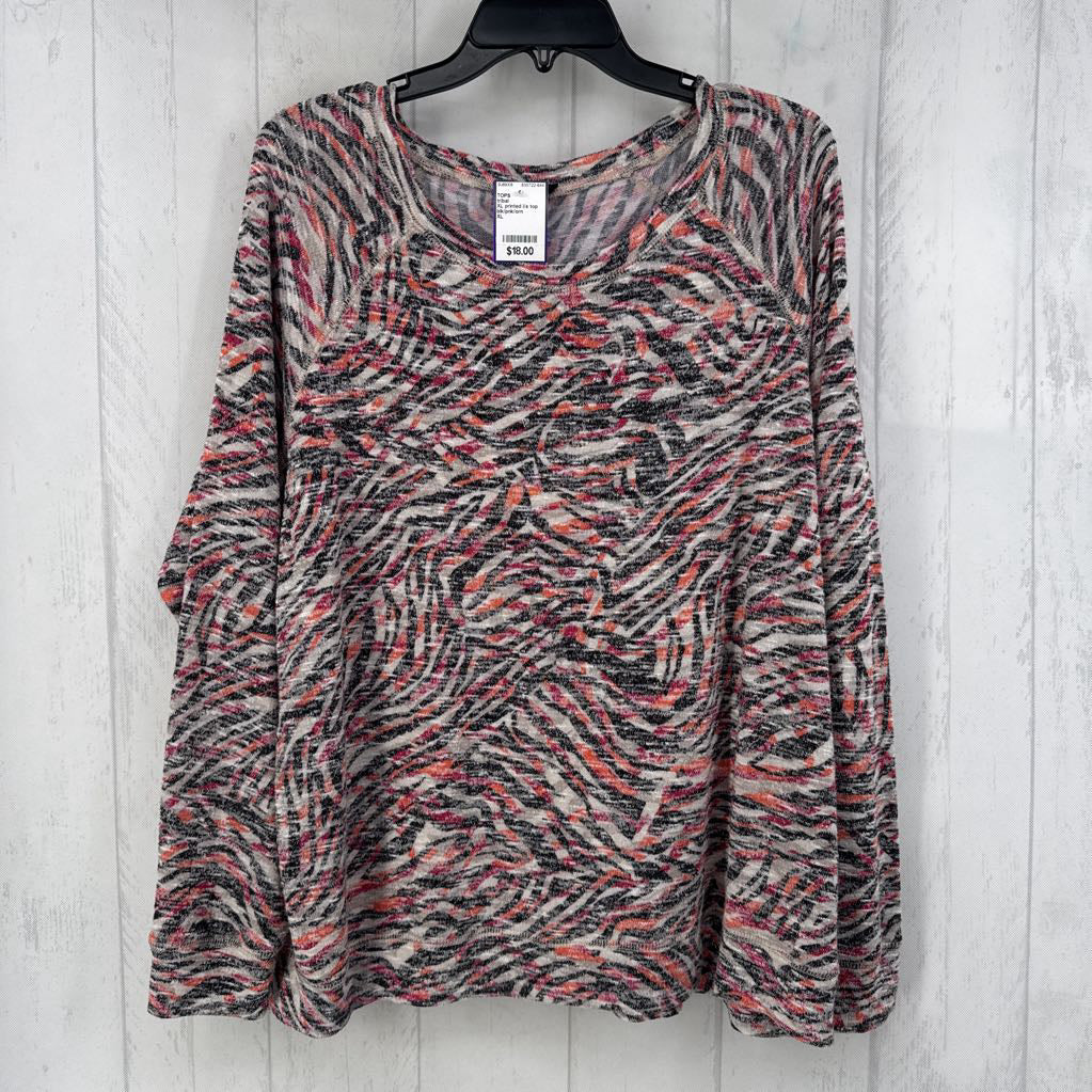 XL printed l/s top