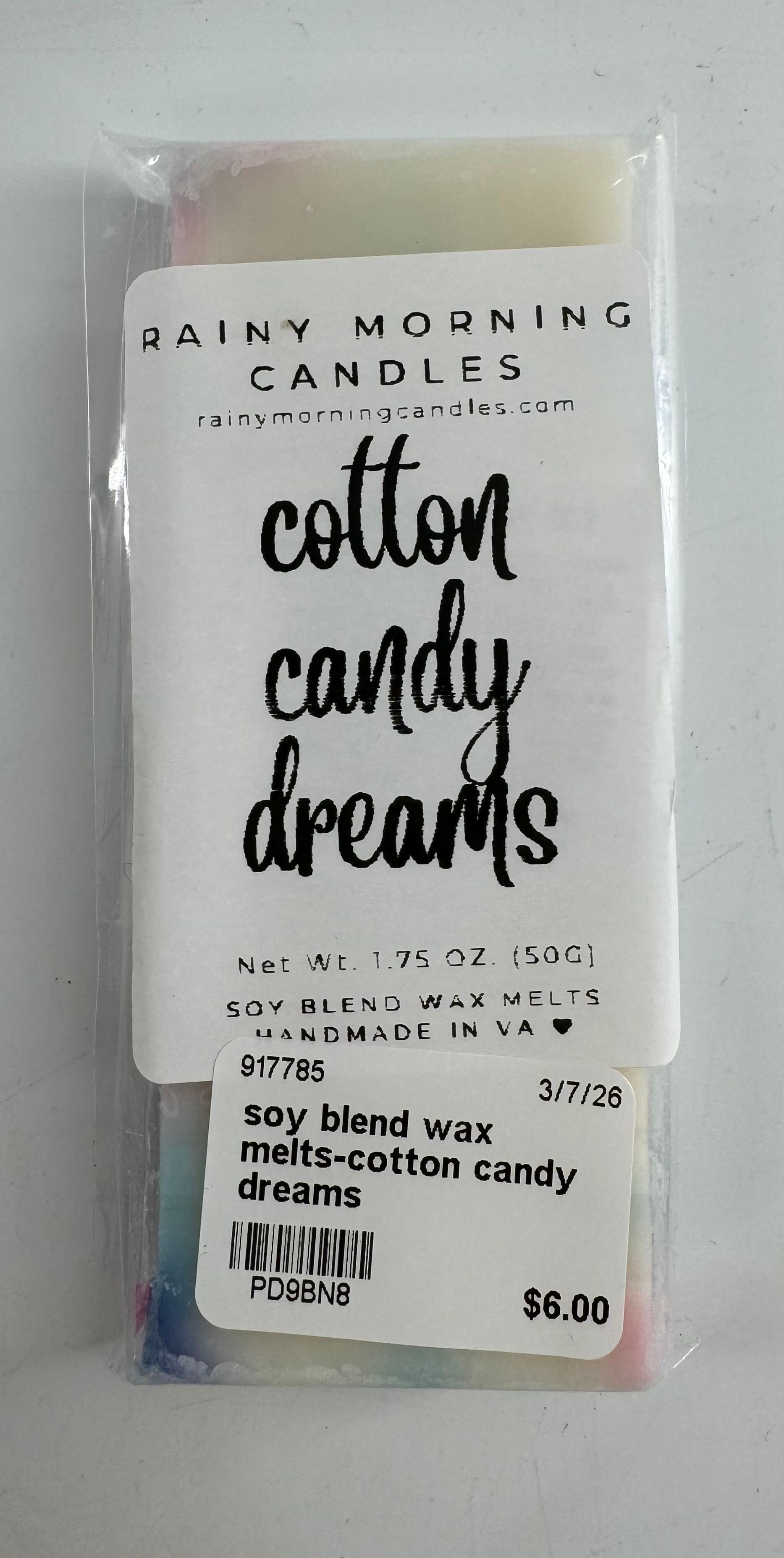 soy blend wax melts-cotton candy dreams