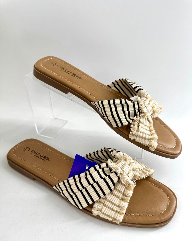 11 striped cloth sandal