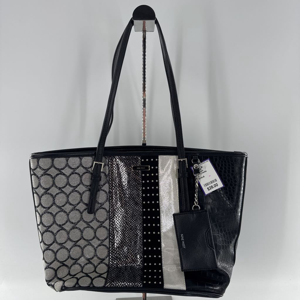 mixed media shoulder bag