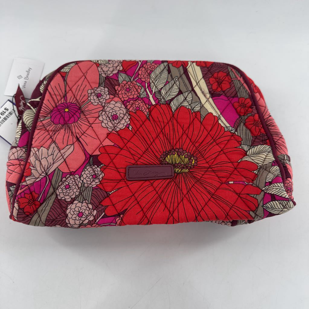 R34 floral zip cosmetic bag