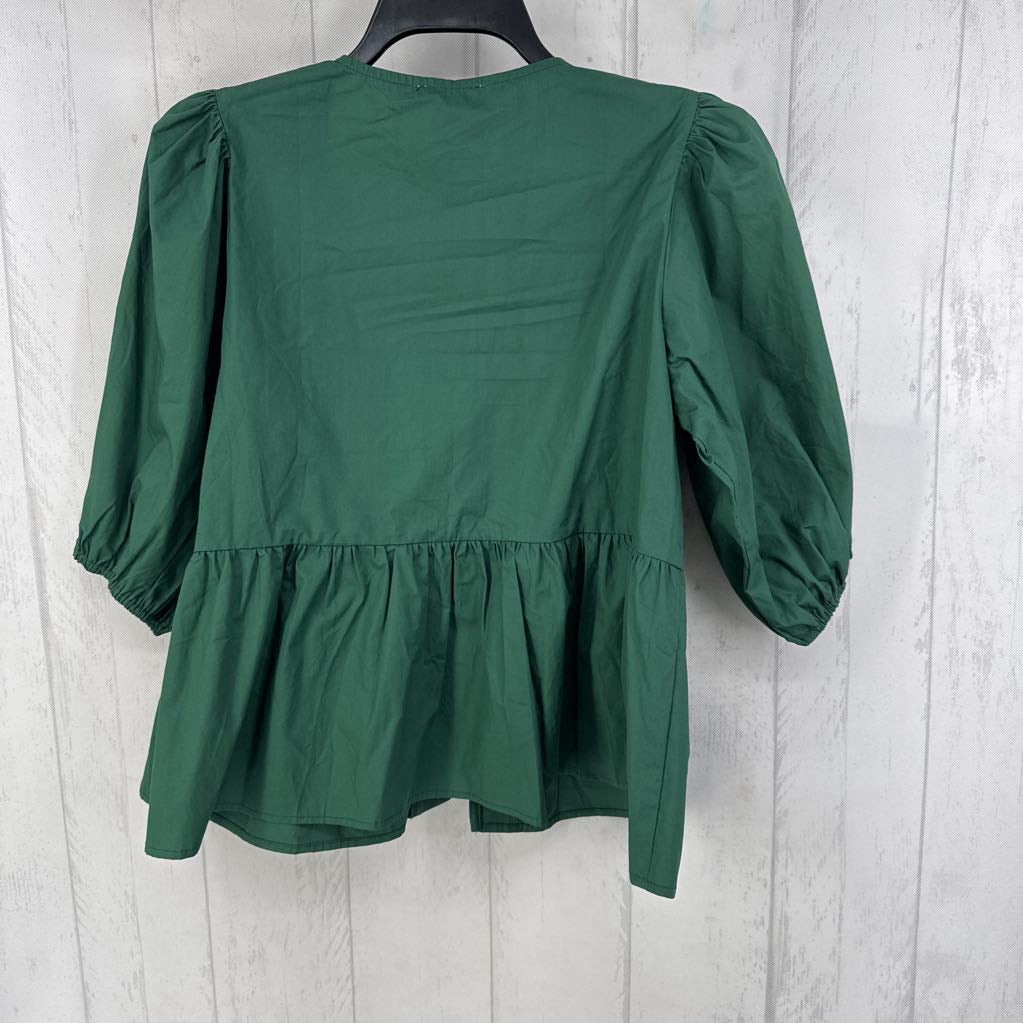 S bow front elbow slv top