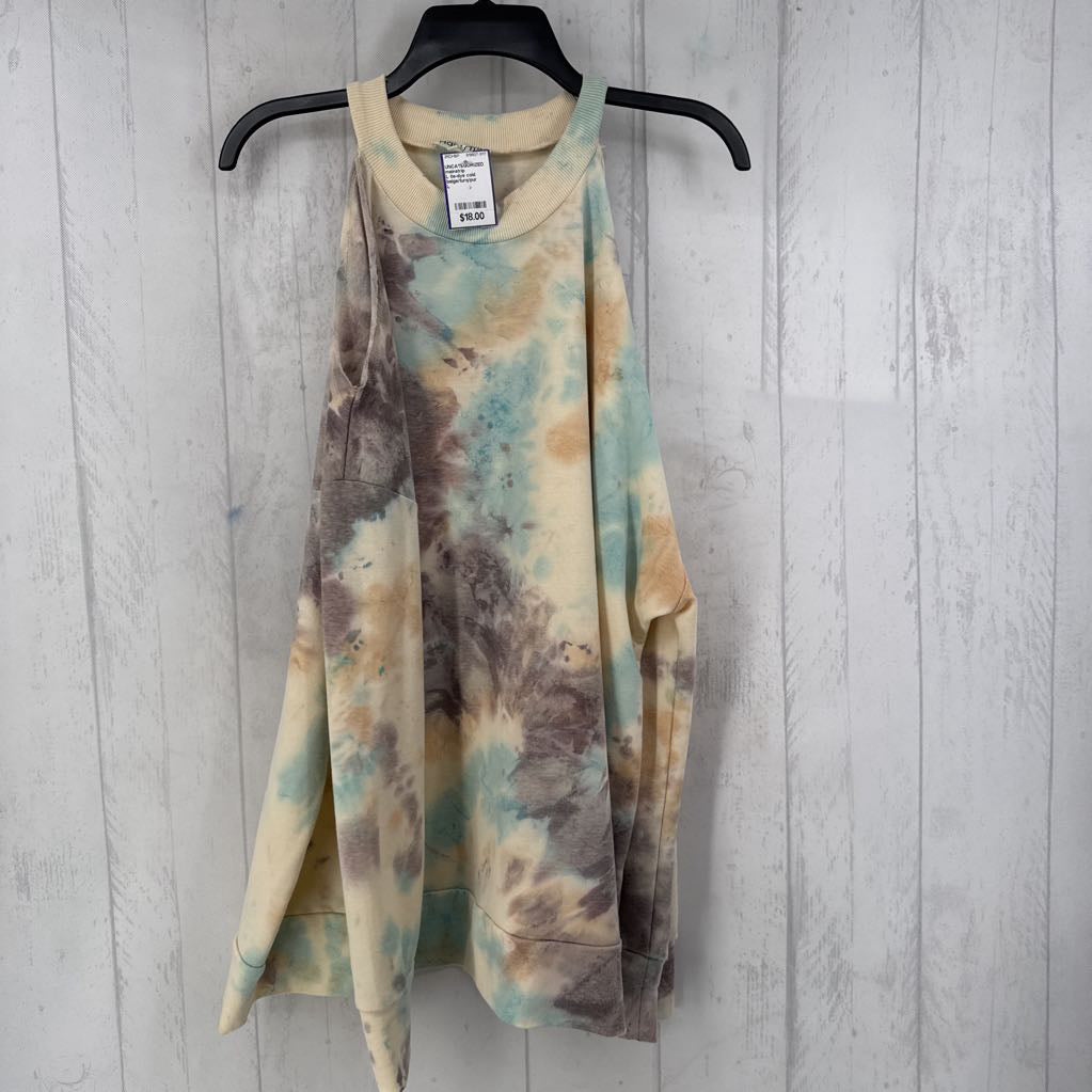 L tie-dye cold shoulder sweatshirt