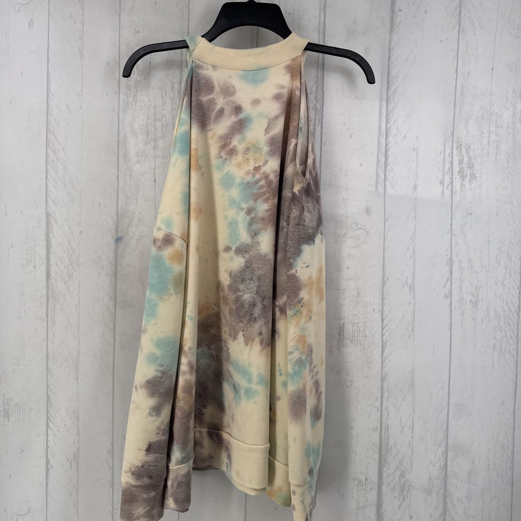 L tie-dye cold shoulder sweatshirt