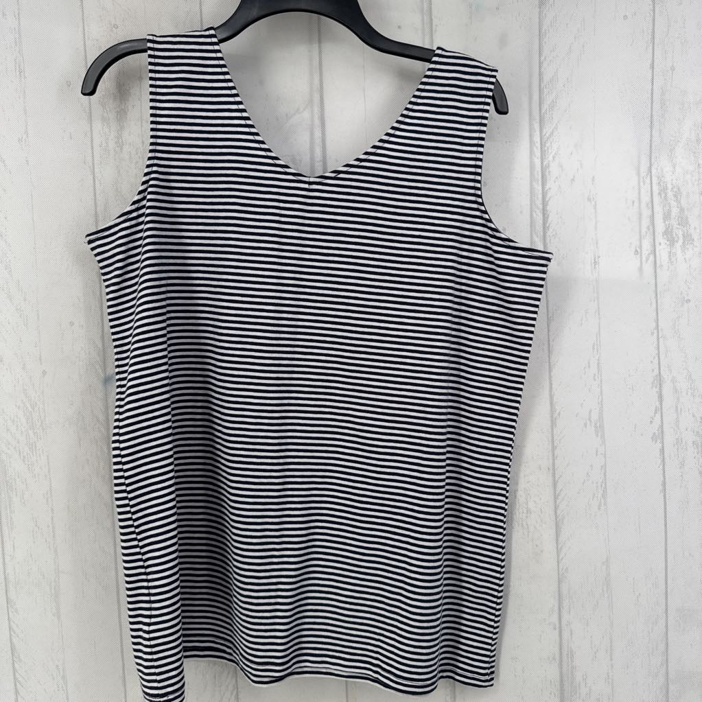 XL striped scoop neck tank