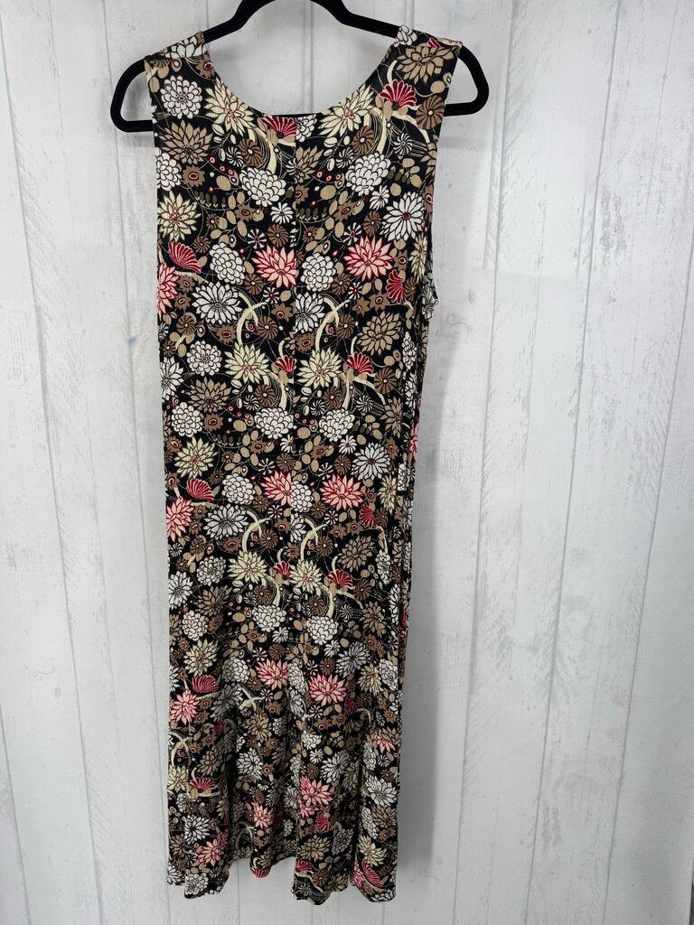 1X flo print slvls dress