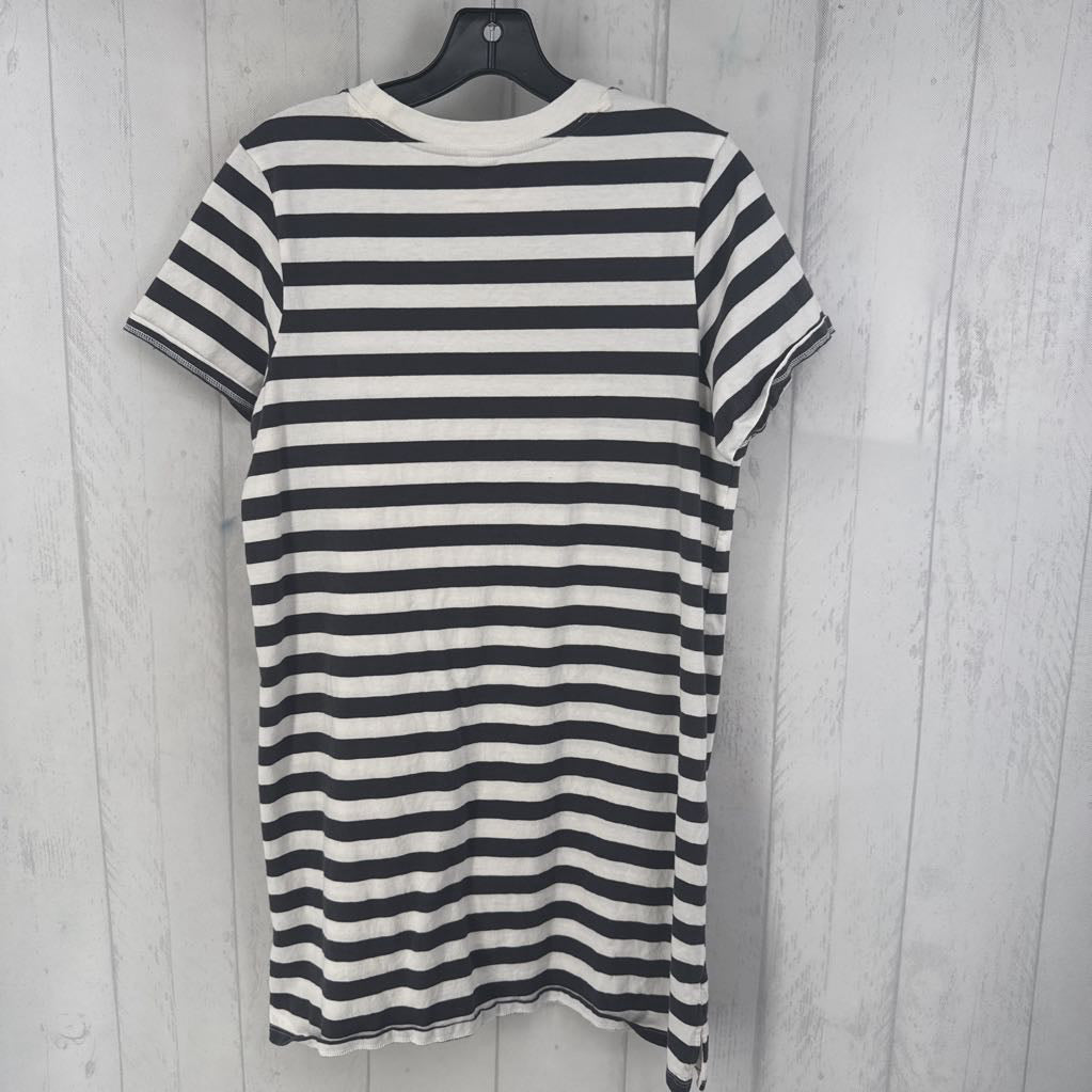 S crewneck striped t-shirt dress