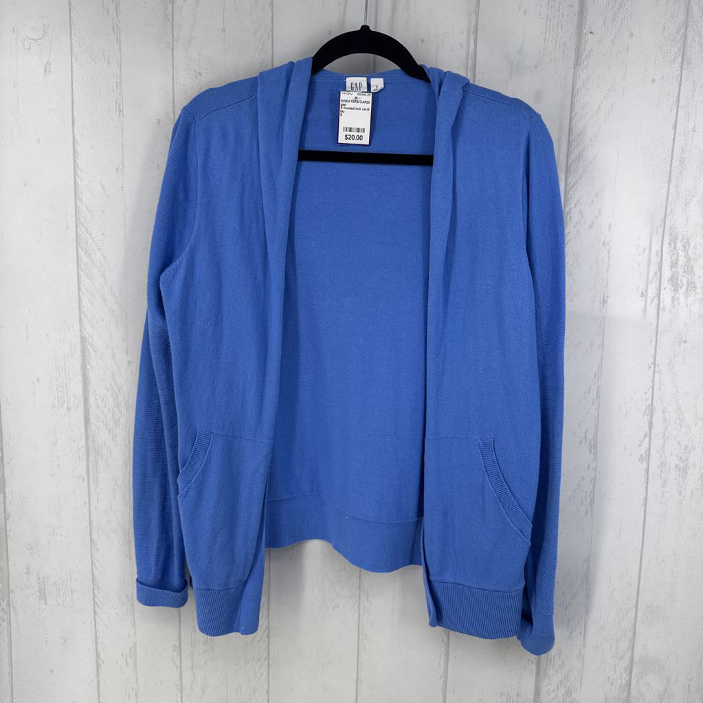 S hooded knit cardi