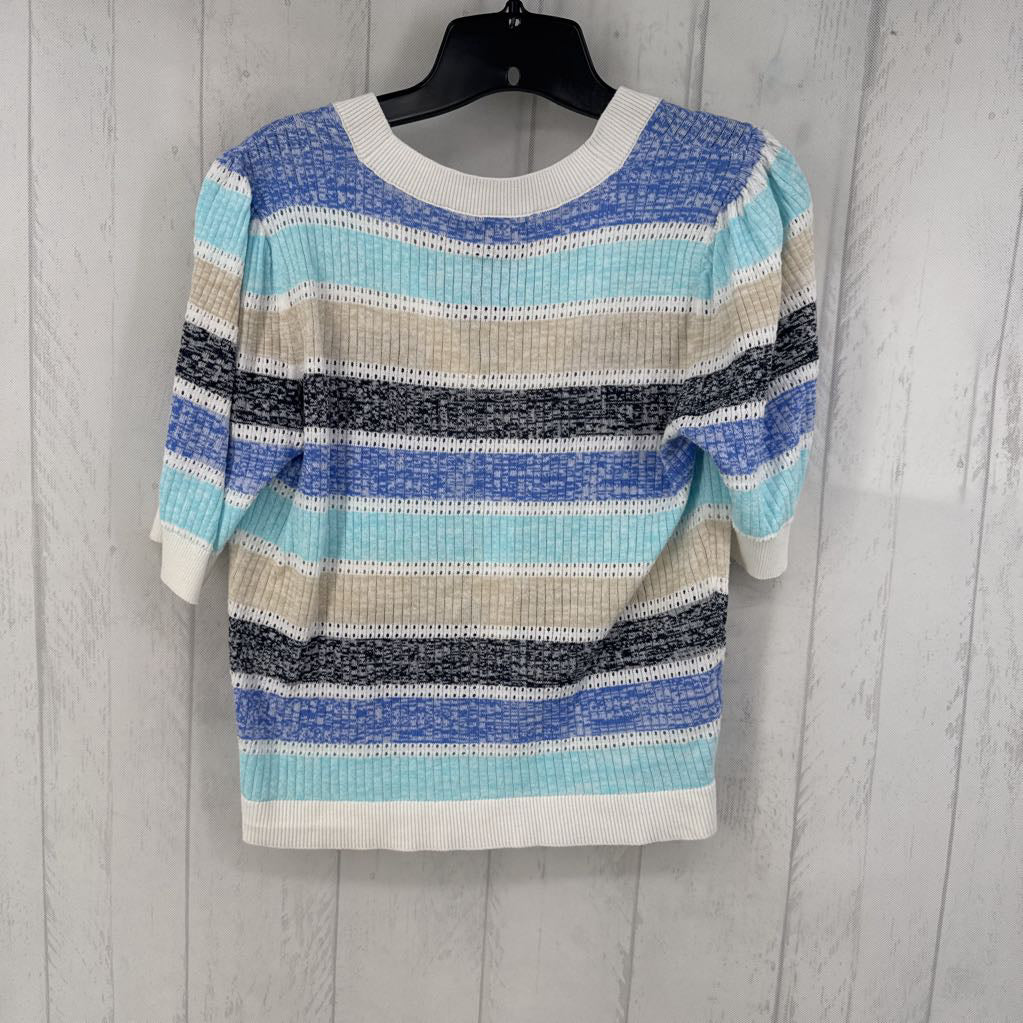 M striped button down sweater