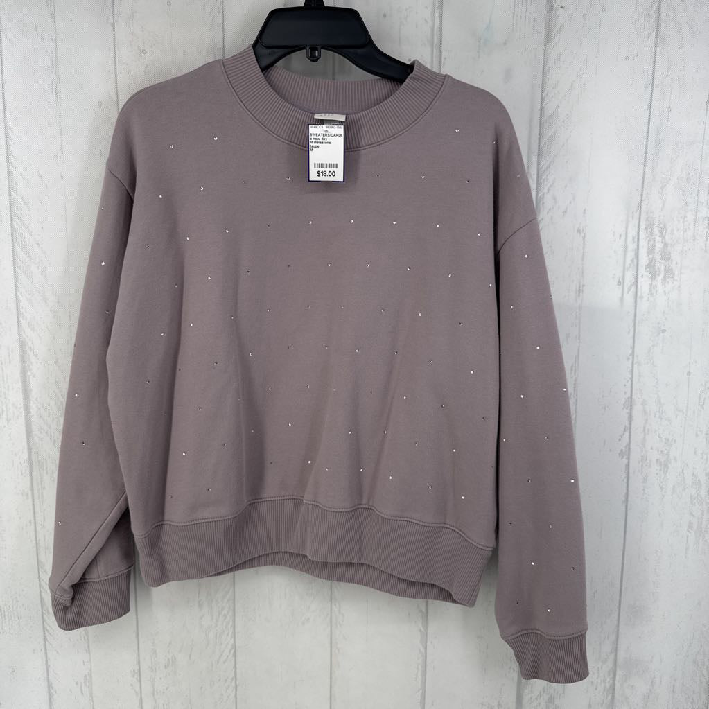 M rhinestone crewneck sweatshirt