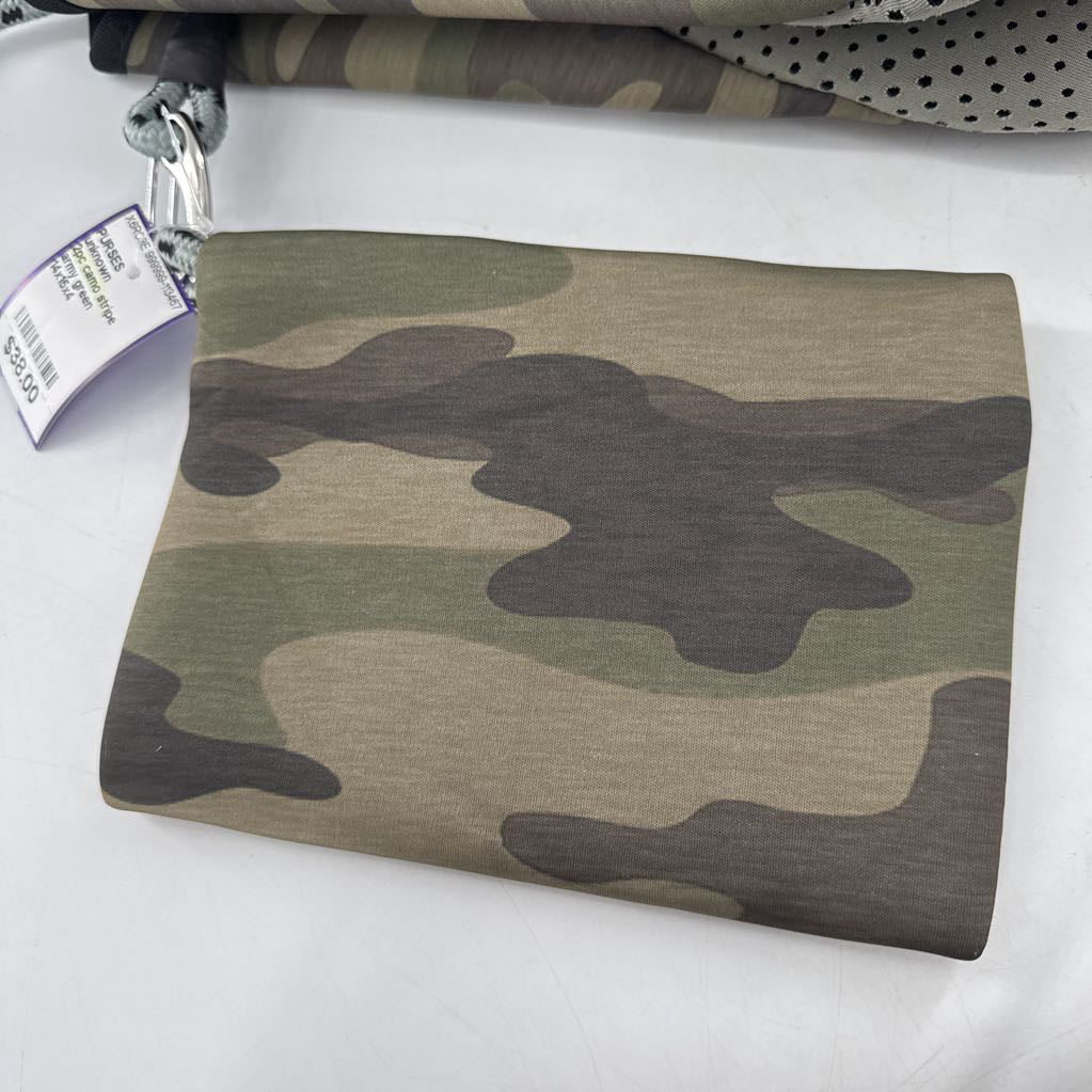 2pc camo stripe neoprene tote w/ pouch