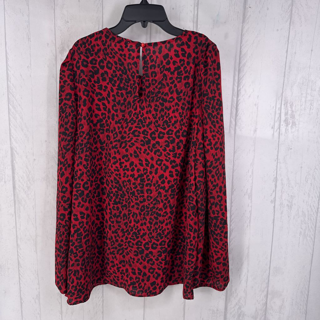L animal print l/s top