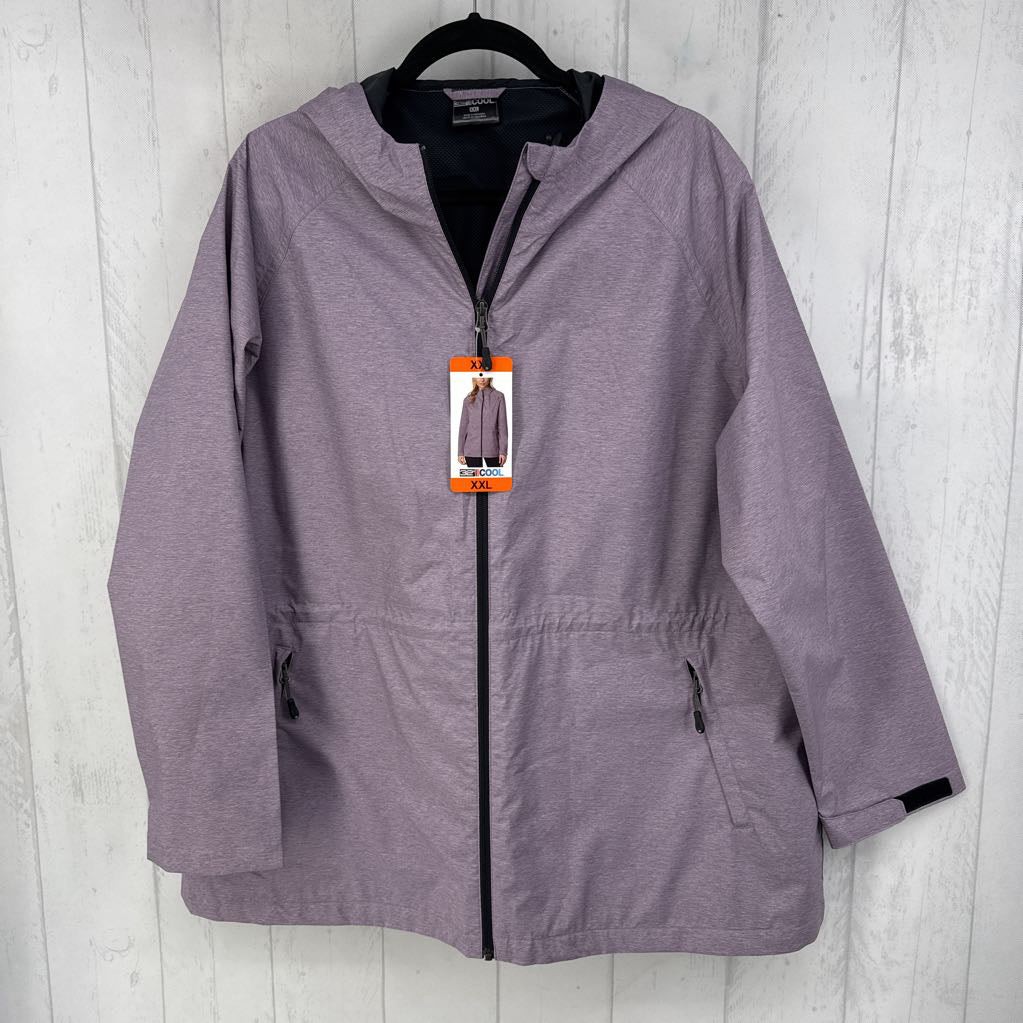 XXL hooded rain jacket