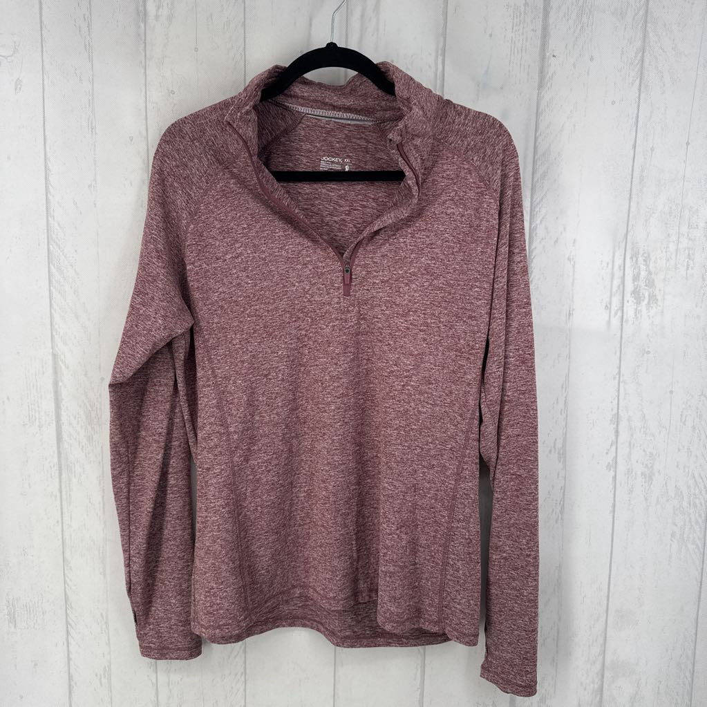 XXL marled quarter zip pullover