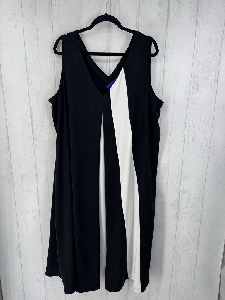 22/24 colorblock v-neck slvls dress