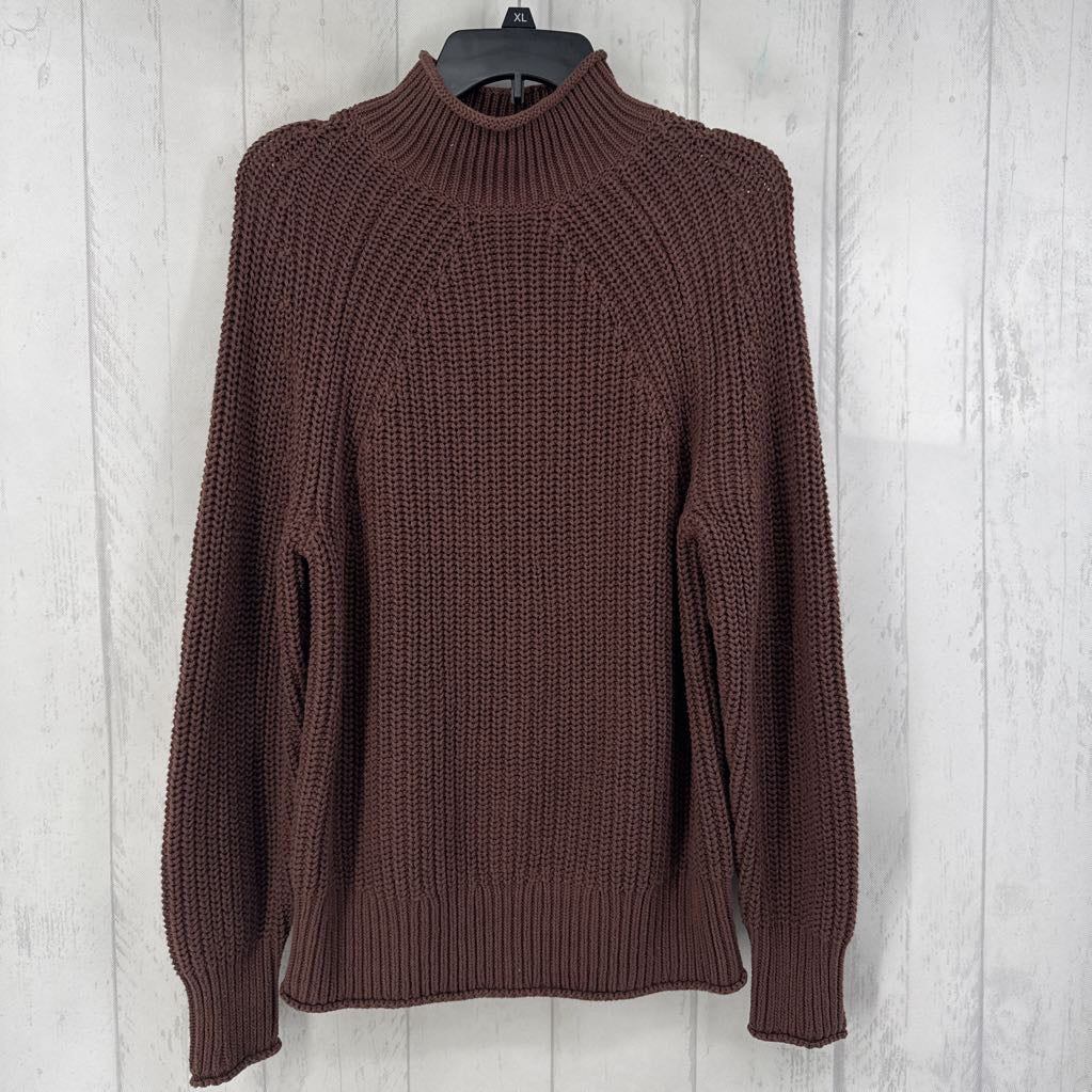 S l/s mock neck sweater