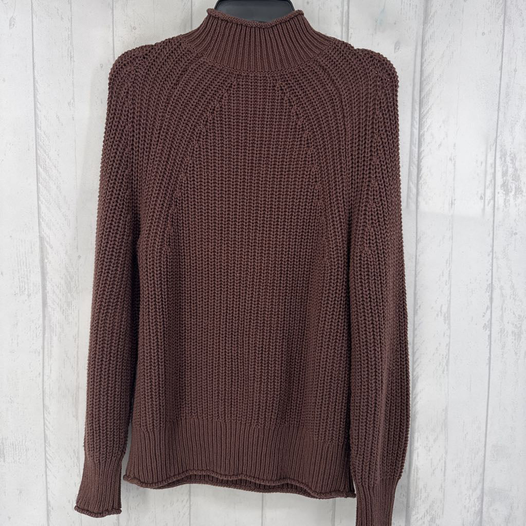 S l/s mock neck sweater