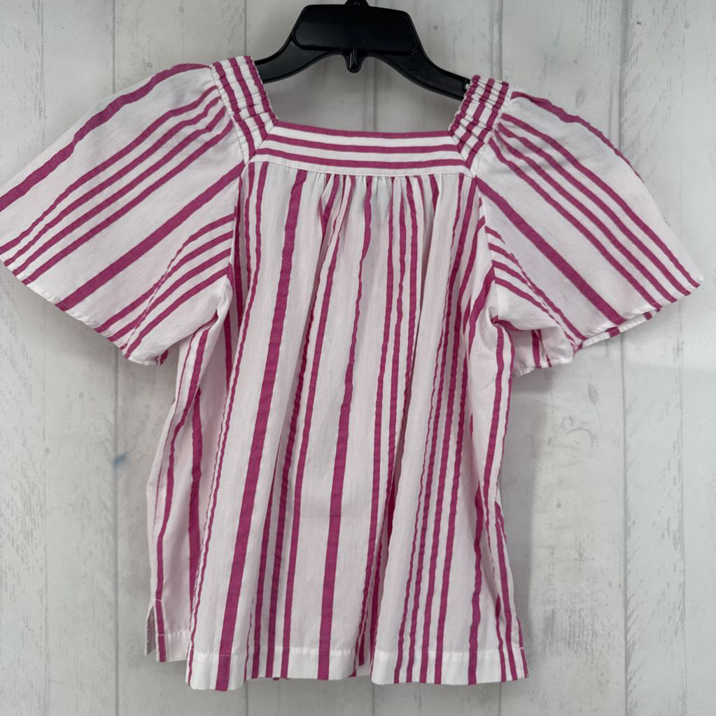 XSP s/s stripe square neck top