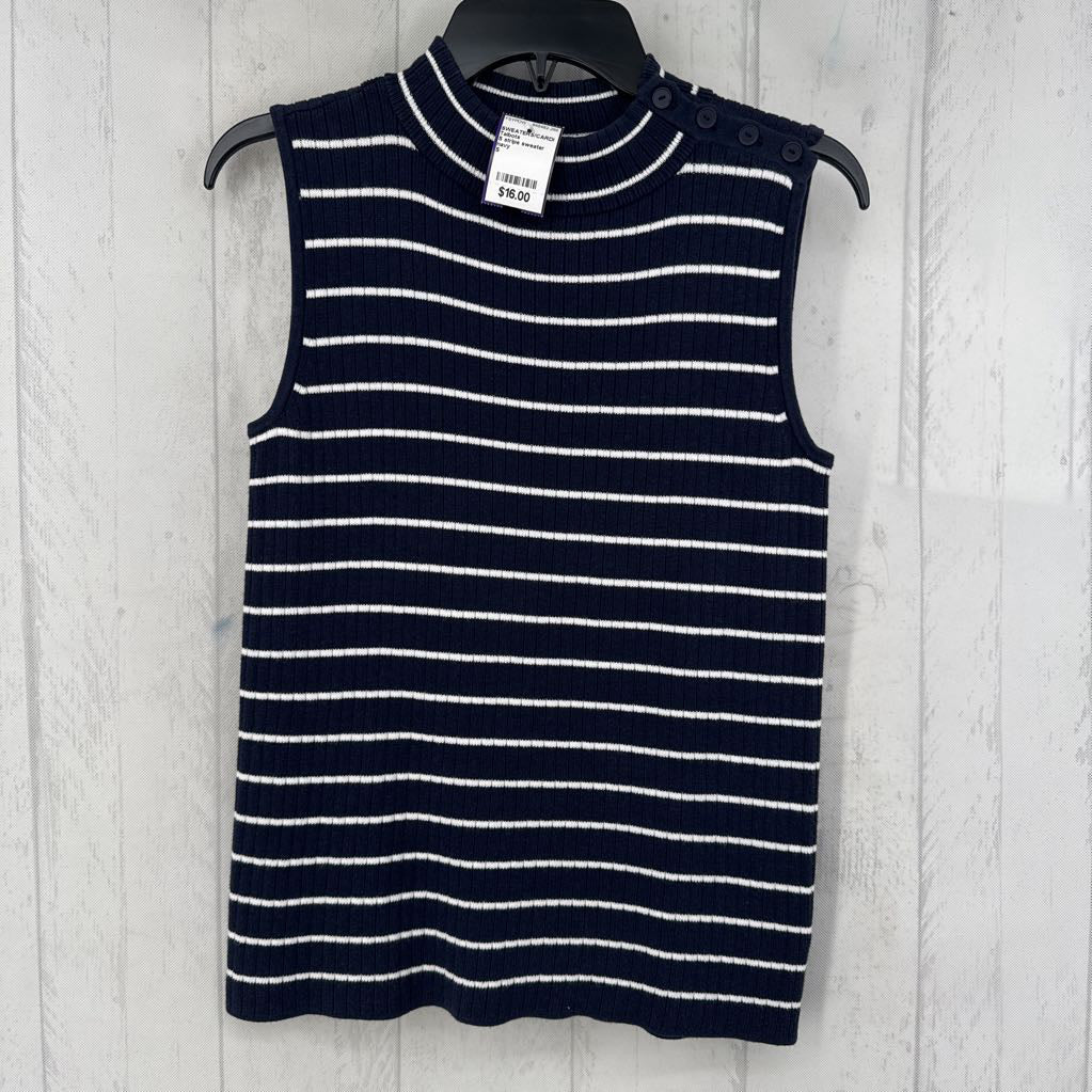 S stripe sweater vest
