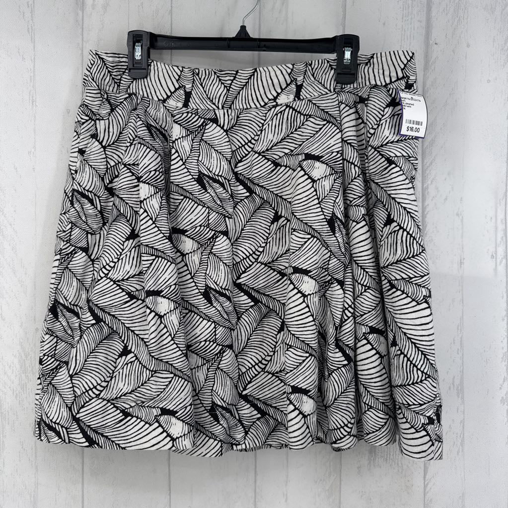 14 pleated geometric print skirt