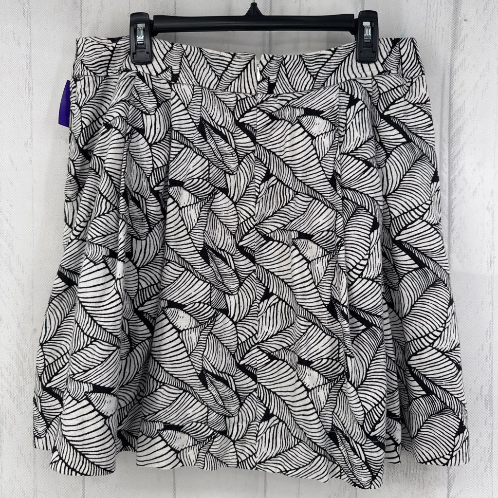 14 pleated geometric print skirt