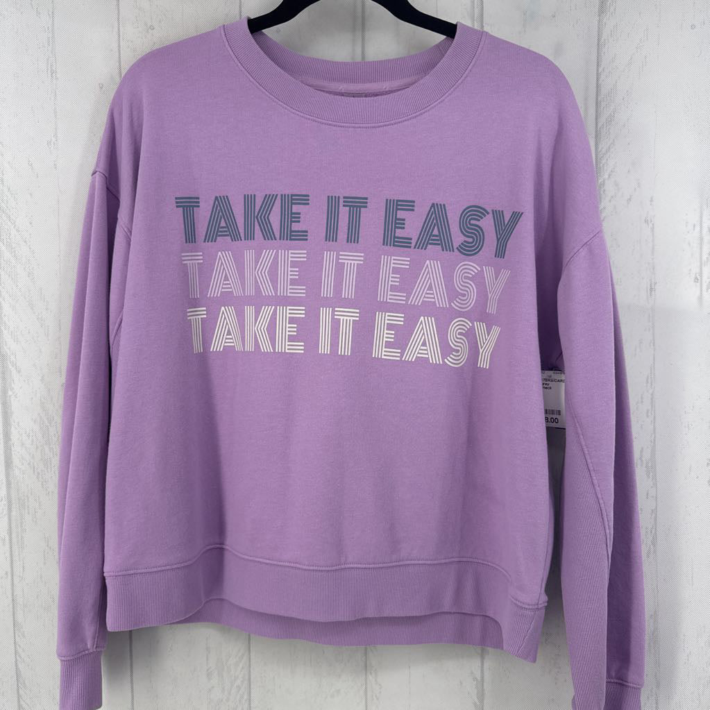 L crewneck sweatshirt-take it easy