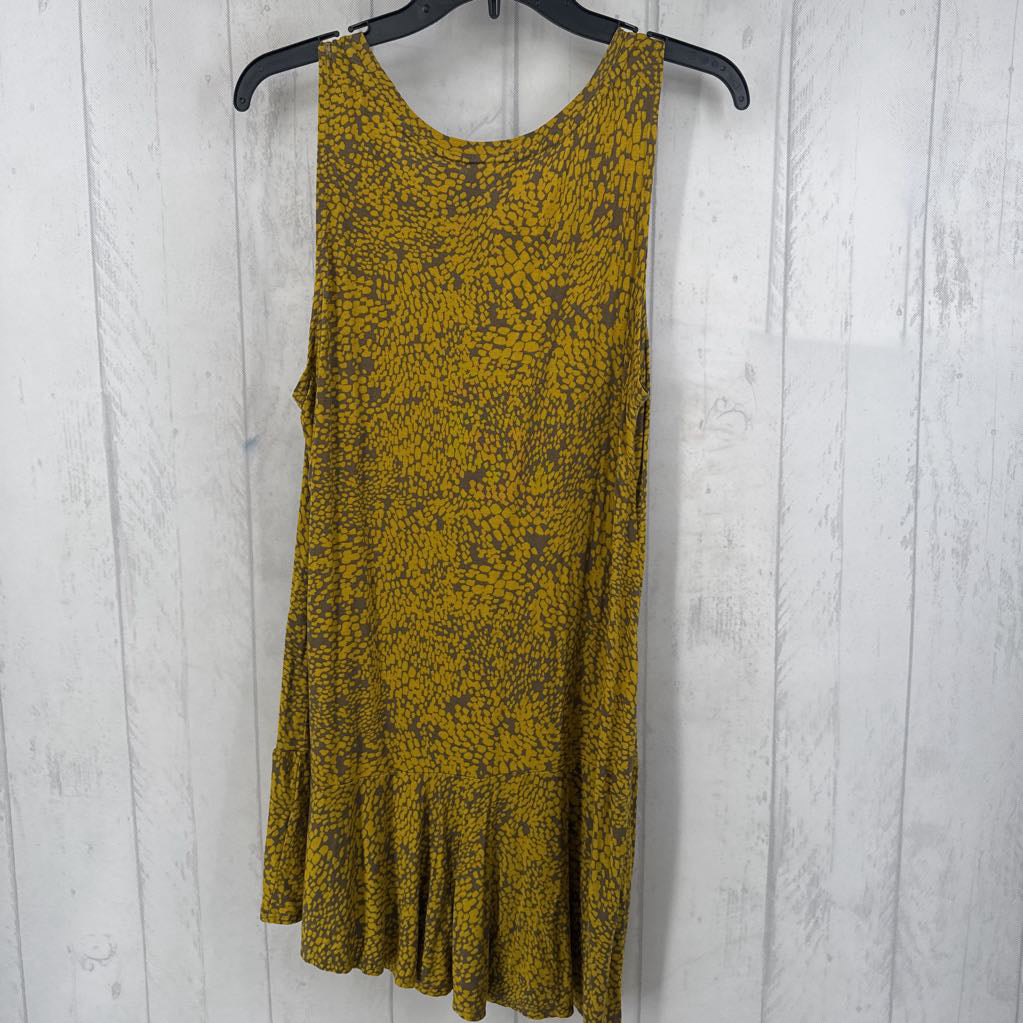 L printed tiered slvls dress