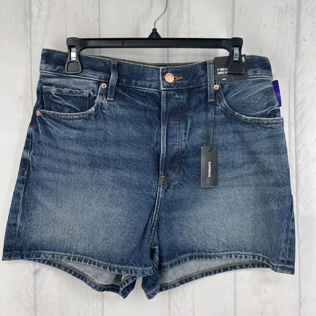 8 hi-rise jean shorts
