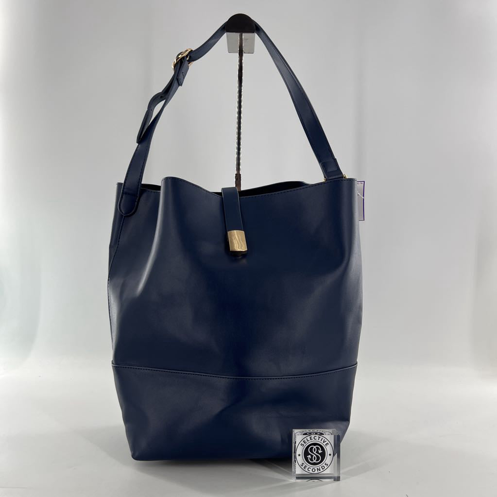 faux leather snap closure tote